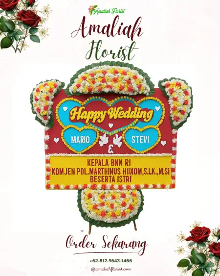 Papan Bunga Pernikahan Karang Poh